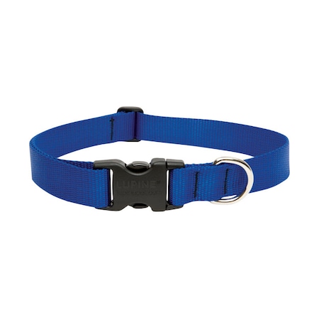 Lupine LupinePet Basic Solids Blue Blue Nylon Dog Adjustable Collar 17553